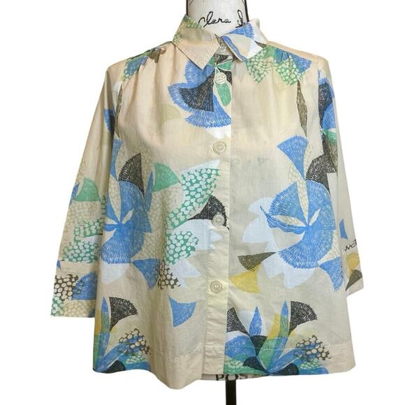 MAISA COPENHAGEN IDAKAI SHIRT COTTON SZ XS BUTTON UP VERSATILE LOOSELY STYLISH - Picture 16 of 16